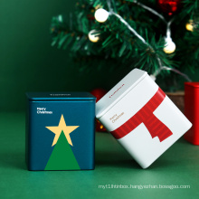2020 New Design Christmas Tin Box Gift Custom Packaging Christmas Cookies Box